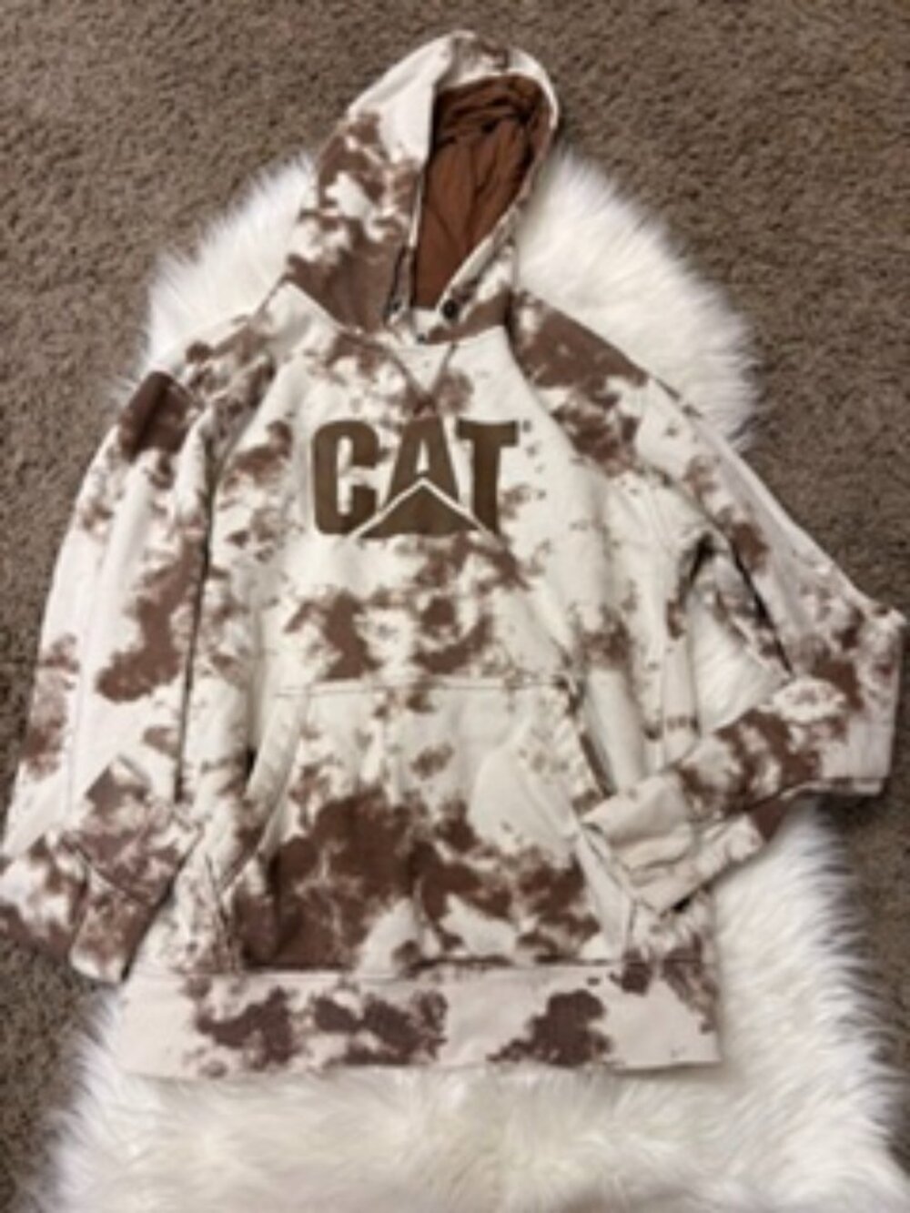 Caterpillar CAT Tie-Dye Bleached Hoodie